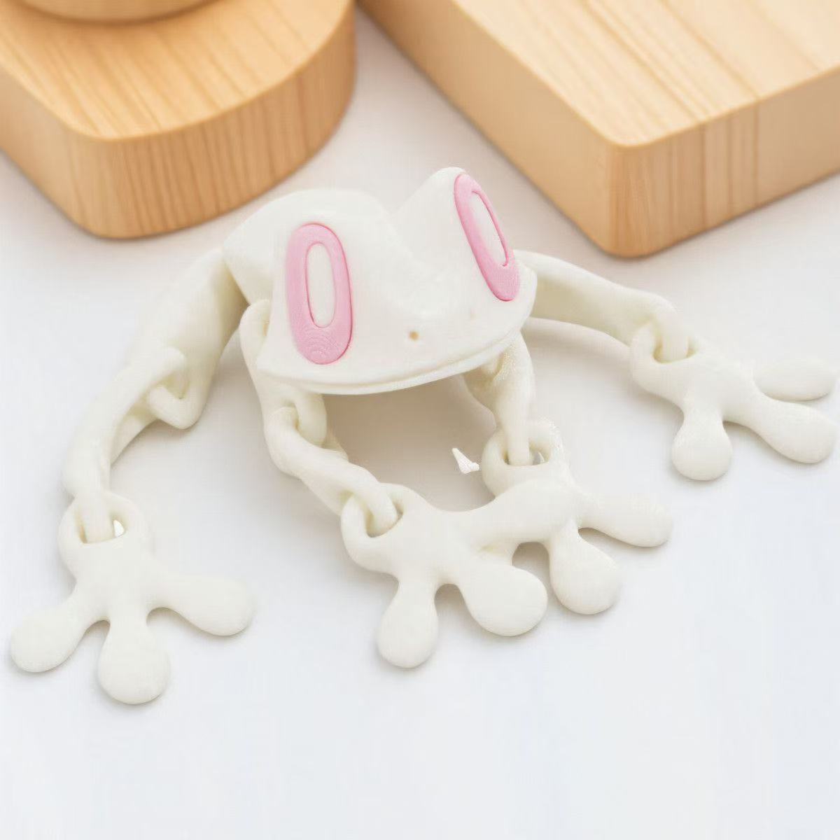Black Technology 3D Printing Magnetic Frog Refrigerator Sticker Joint Movable Ornament Luminous Dragon Toy