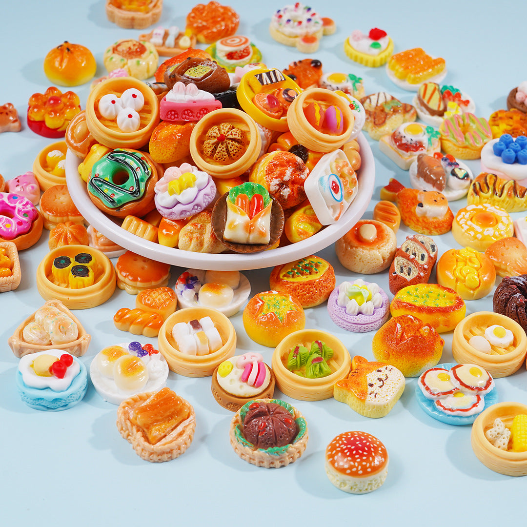 Edible game bread simulation miniature edible game ornament resin DIY jewelry accessories convenience store supermarket materials