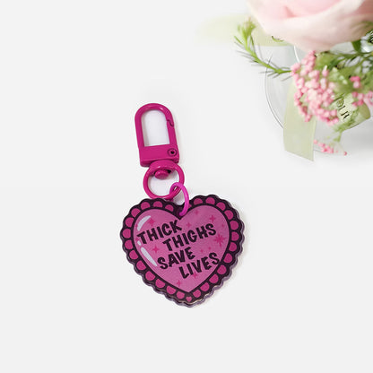 Hot-selling Double-sided Acrylic Pink Girl, Love Fun DIY Keychain Bag Pendant Mobile Phone Hanging