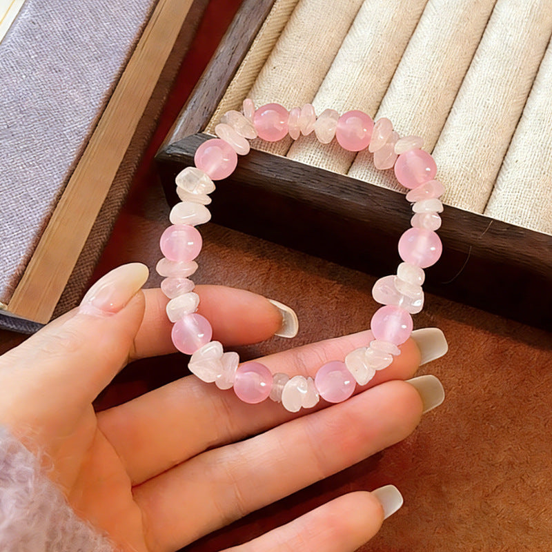Natural crystal gravel crystal bracelet agate jade irregular bracelet jewelry spot