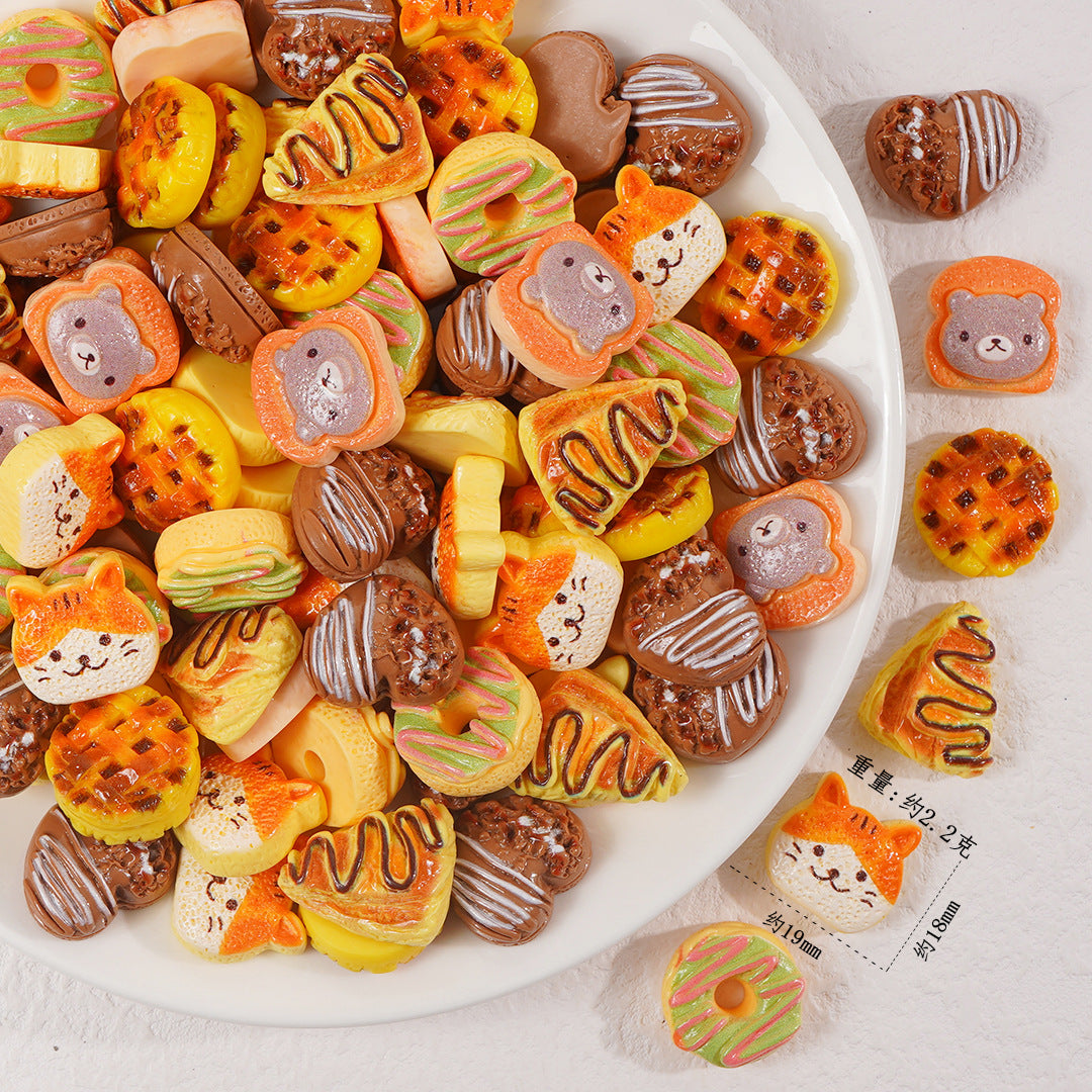 Edible game bread simulation miniature edible game ornament resin DIY jewelry accessories convenience store supermarket materials