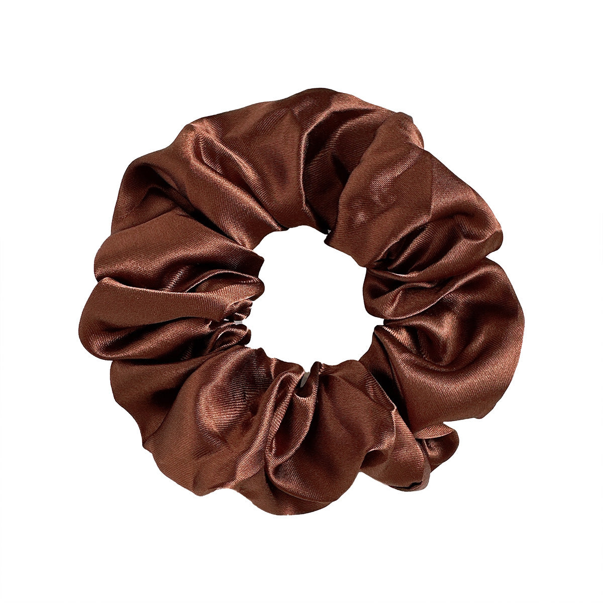 New Satin Cloth Art Large Intestine Hair Band, Simple High-end Hair Accessories, Solid Color Rubber Band, No Hair Rope