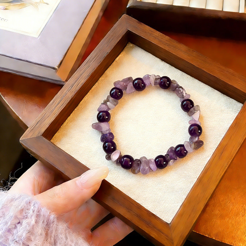 Natural crystal gravel crystal bracelet agate jade irregular bracelet jewelry spot