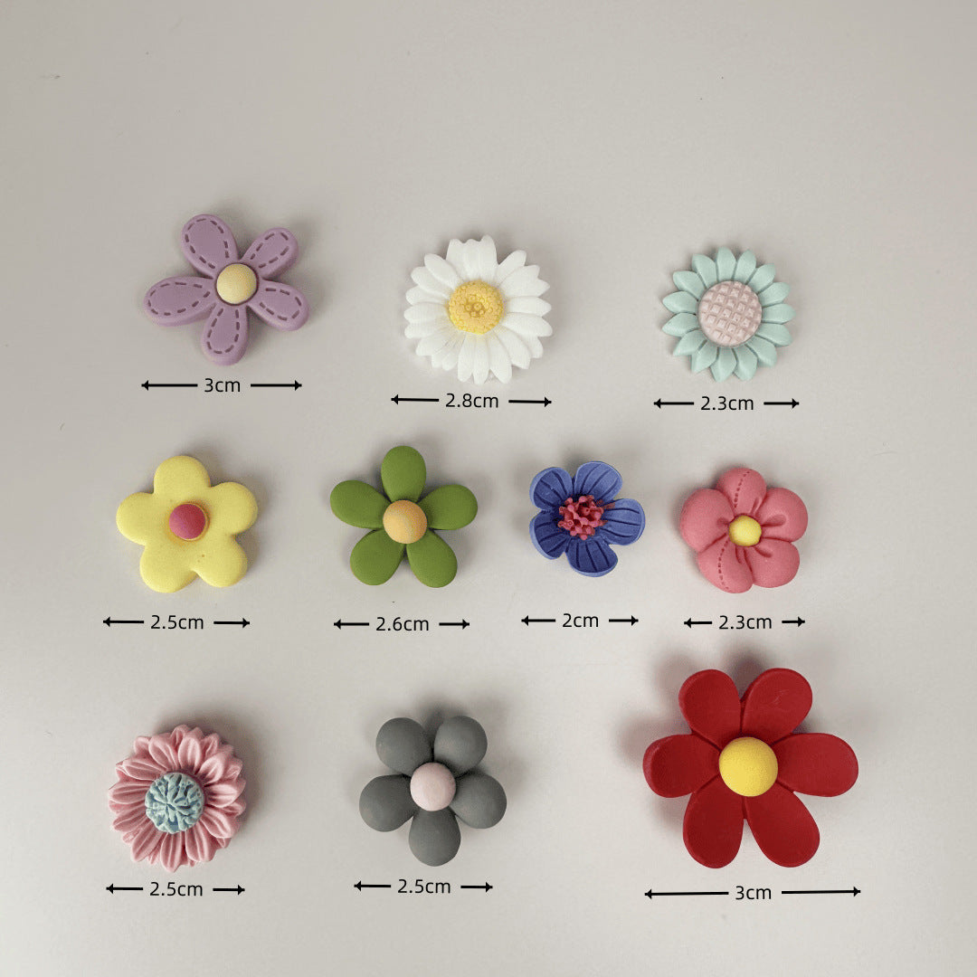 Flower Refrigerator Magnets 10 1 Set, Suitable for Decorative Refrigerators, Resin DIY Handmade Home Furnishings