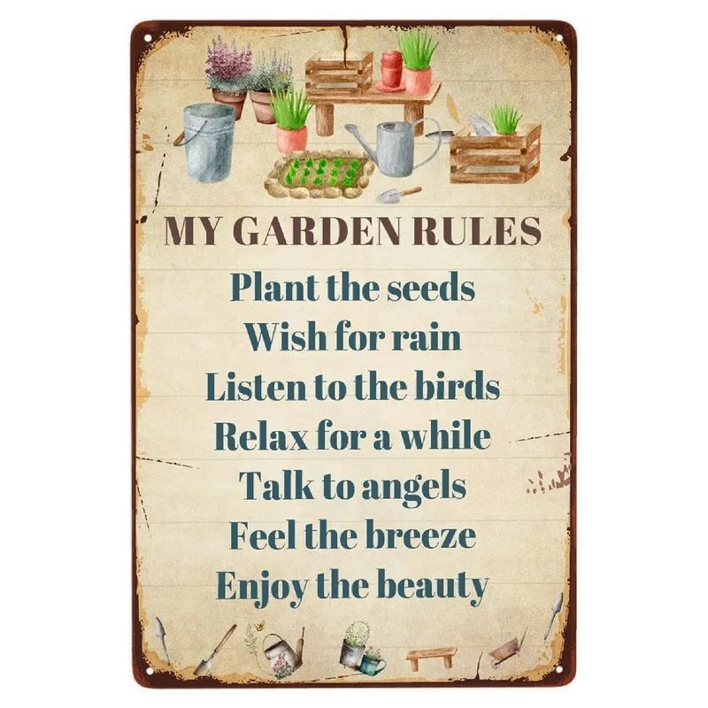 Bathroom Sign Decorative Painting, Home Poster Retro American Tin Painting Washing Room Decorative Painting