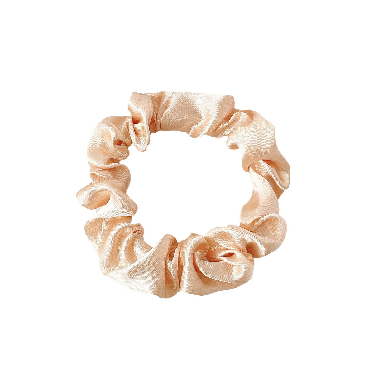 New Satin Cloth Art Large Intestine Hair Band, Simple High-end Hair Accessories, Solid Color Rubber Band, No Hair Rope