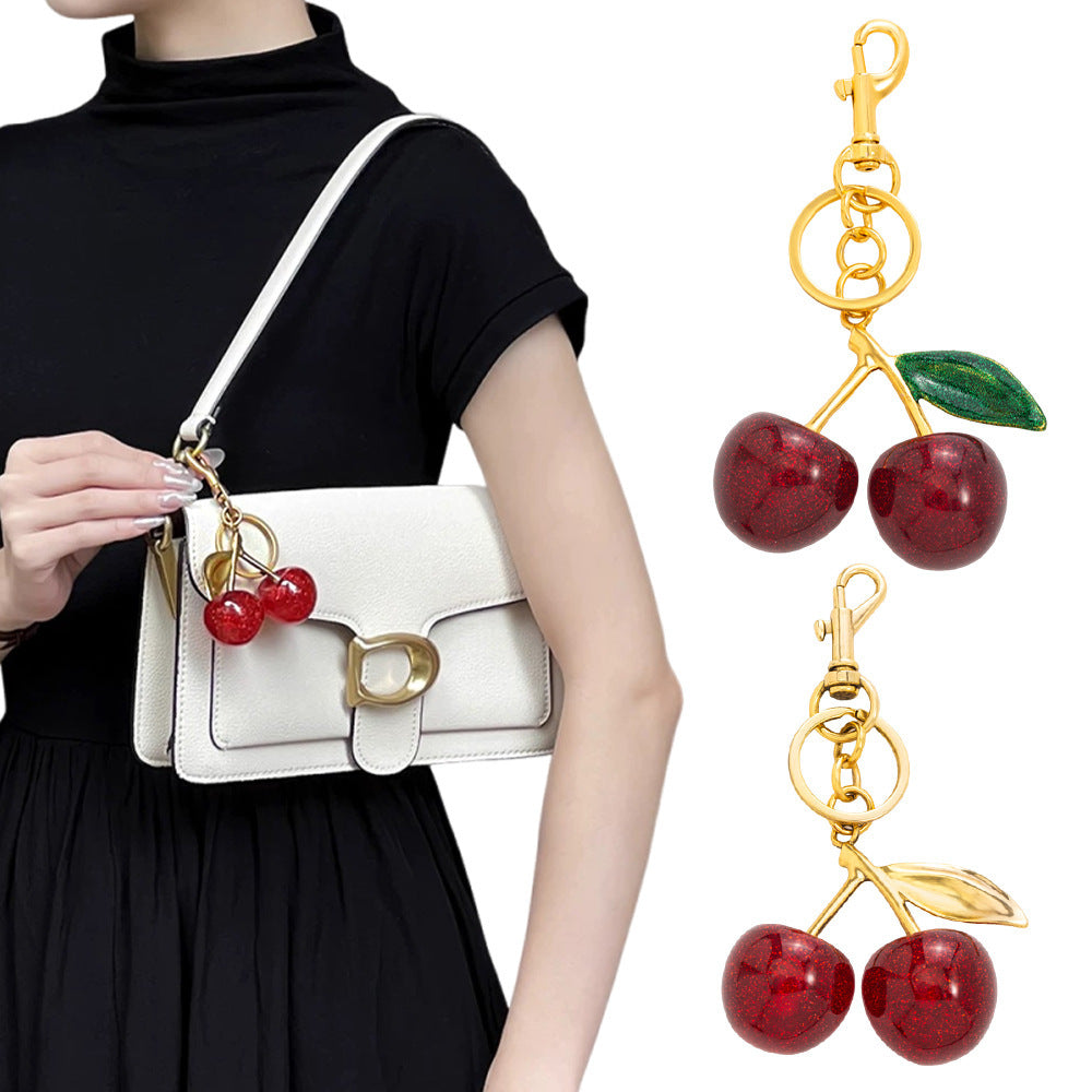 Cherry Keychain Multi-color Cherry Pendant Fashion Bag Pendant