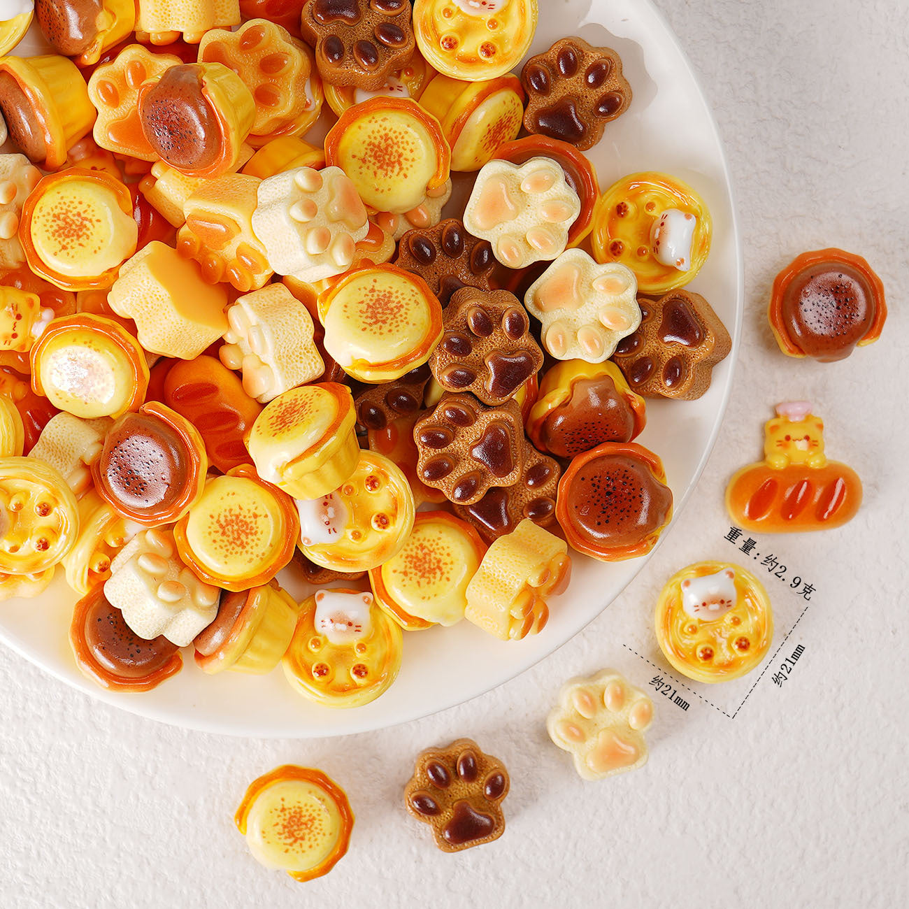 Edible game bread simulation miniature edible game ornament resin DIY jewelry accessories convenience store supermarket materials