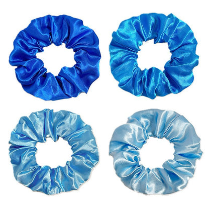 40-Color Satin Fabric Large Intestine Hair Band Hair Tie Headrope Rubber Band Fashion Head Flower Hair Accessories