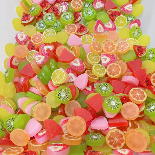 Simulated summer fruit slices DIY cream glue hairpin headband keychain shoe water cup resin accessories material