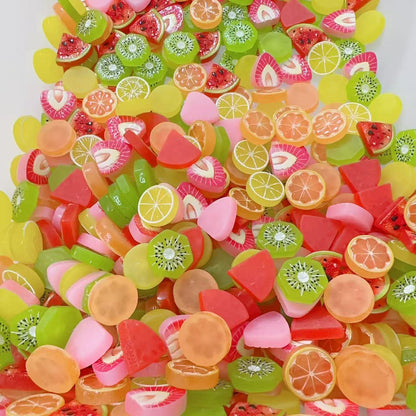 Simulated summer fruit slices DIY cream glue hairpin headband keychain shoe water cup resin accessories material