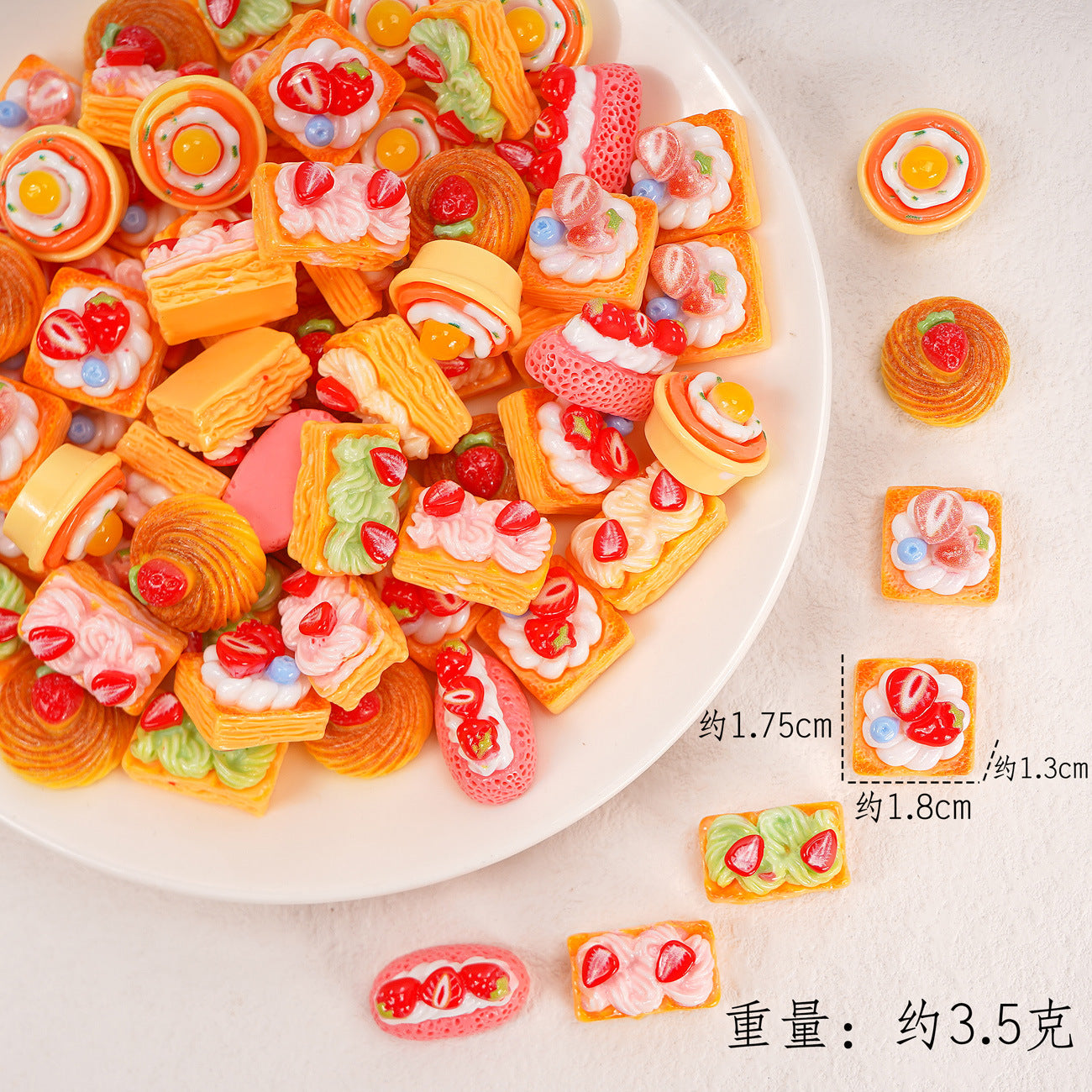 Edible game bread simulation miniature edible game ornament resin DIY jewelry accessories convenience store supermarket materials