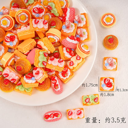 Edible game bread simulation miniature edible game ornament resin DIY jewelry accessories convenience store supermarket materials