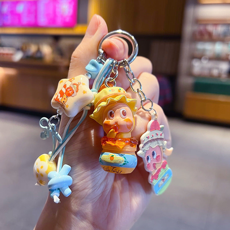 DIY Little Nose Ka Star Man Beaded Mobile Phone Chain Keychain Pendant Female Little Drip Bag Doll Doll Pendant