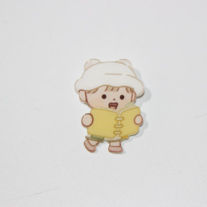 Student accessories acrylic brooch, creative cute cartoon brooch, personalized bag clothing accessories badge wholesale