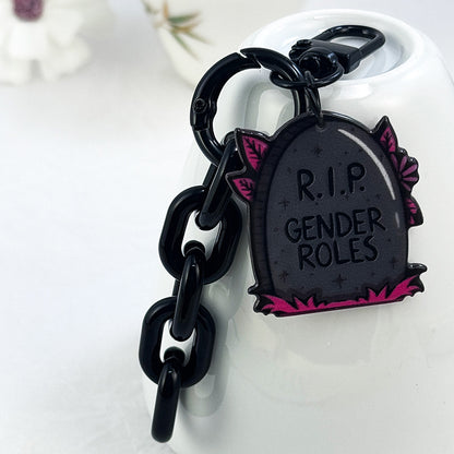 Hot-selling Double-sided Acrylic Pink Girl, Love Fun DIY Keychain Bag Pendant Mobile Phone Hanging