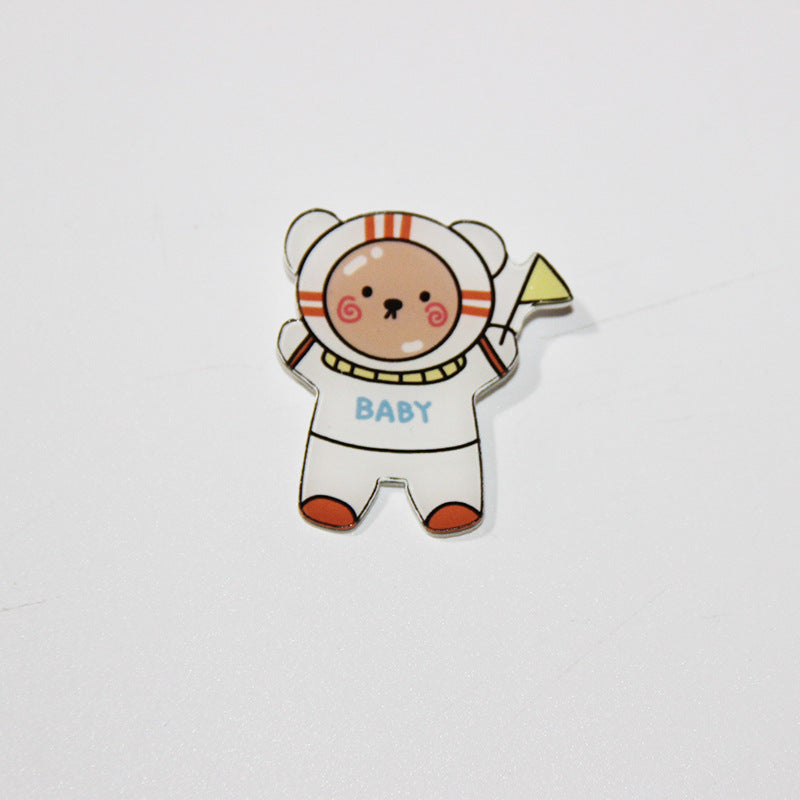 Student accessories acrylic brooch, creative cute cartoon brooch, personalized bag clothing accessories badge wholesale
