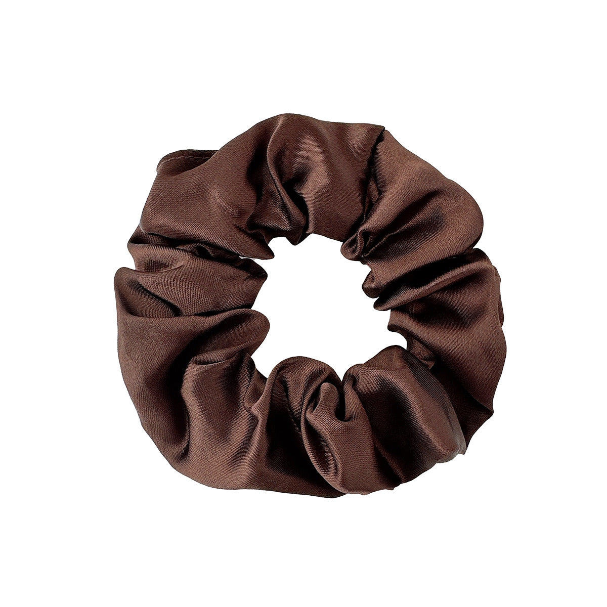 New Satin Cloth Art Large Intestine Hair Band, Simple High-end Hair Accessories, Solid Color Rubber Band, No Hair Rope