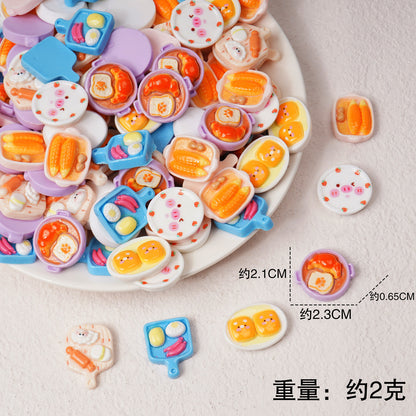 Edible game bread simulation miniature edible game ornament resin DIY jewelry accessories convenience store supermarket materials