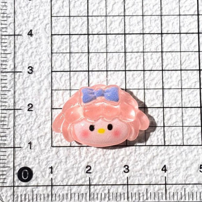 10pcs Transparent cute animal resin accessories DIY cream glue mobile phone case hair accessories hairpin water cup storage box patch