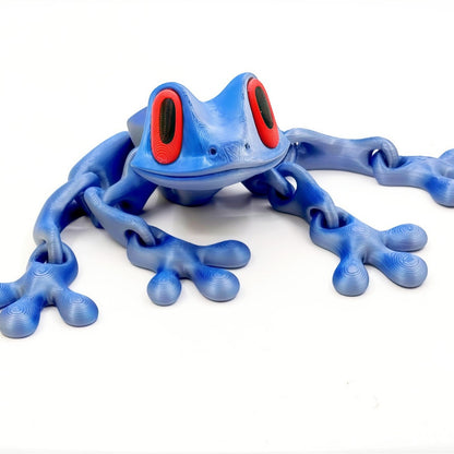Black Technology 3D Printing Magnetic Frog Refrigerator Sticker Joint Movable Ornament Luminous Dragon Toy
