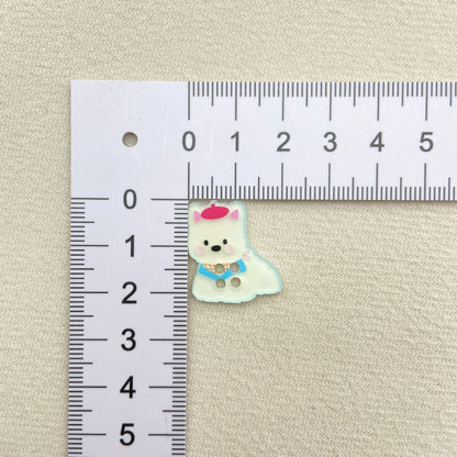 Cute Printed Puppy Button Accessories DIY Sweater Buttons Handmade Clothing Shoes, Hats, Socks Mobile Phone Case Patch