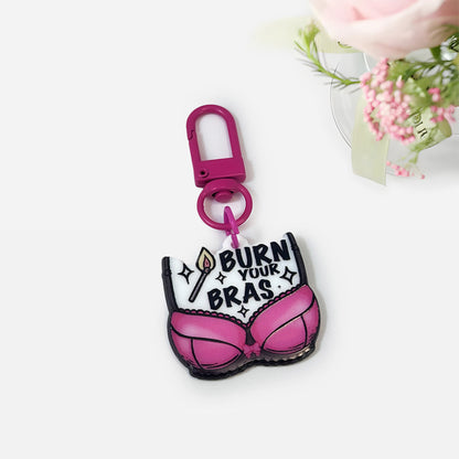 Hot-selling Double-sided Acrylic Pink Girl, Love Fun DIY Keychain Bag Pendant Mobile Phone Hanging