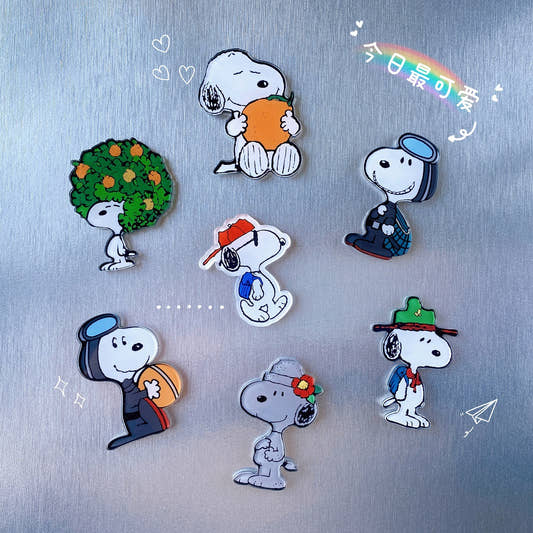 Cartoon refrigerator sticker cute eventful dog peripheral garden series soft magnetic kitchen decoration magnet