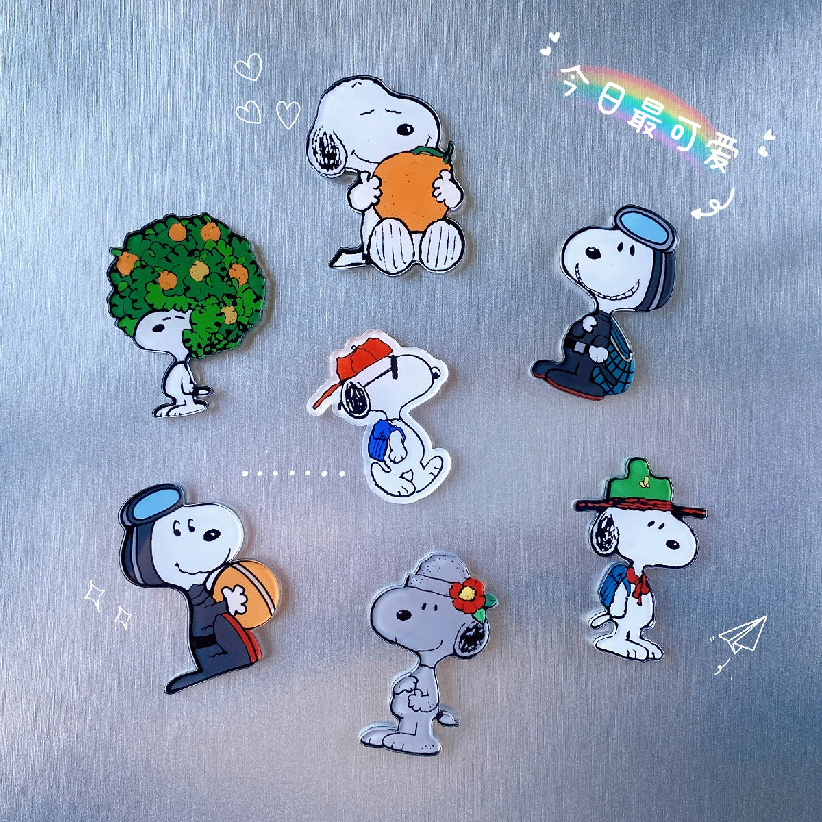 Cartoon refrigerator sticker cute eventful dog peripheral garden series soft magnetic kitchen decoration magnet