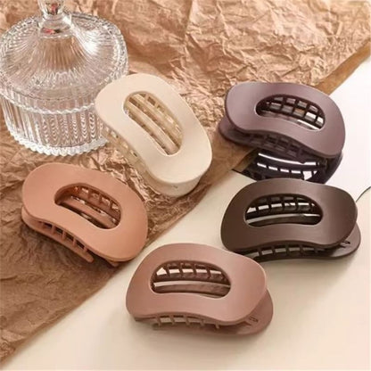 Flat Hair Clips for Women, French Design Flat Hair Claws, Secure Hold Inner Teeth Hair Claw Clips, Strong Hold No Slip Hair Barrettes For Lying Down Holiday Gifts