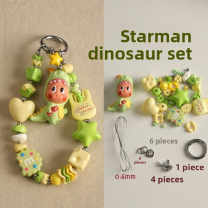 [Complete set] Mobile phone chain cute grain set combination loose beads acrylic paint beaded DIY accessories material beads
