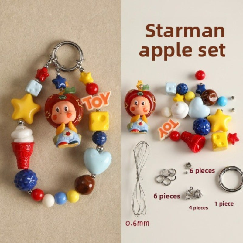 [Complete set] Mobile phone chain cute grain set combination loose beads acrylic paint beaded DIY accessories material beads