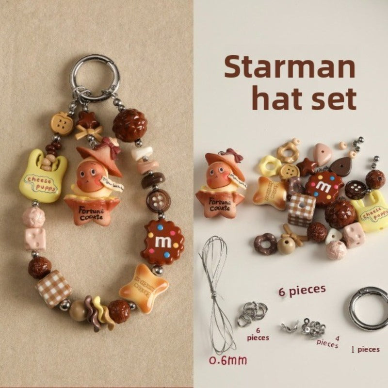 [Complete set] Mobile phone chain cute grain set combination loose beads acrylic paint beaded DIY accessories material beads