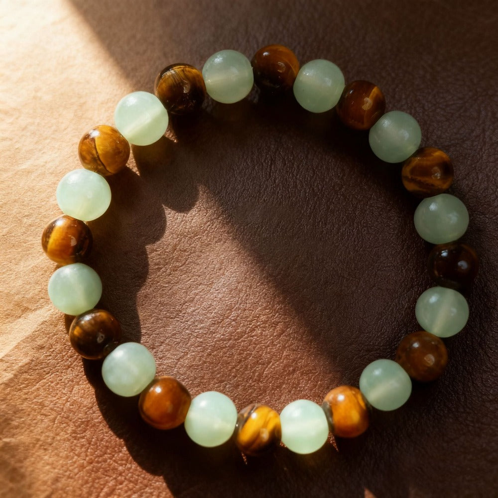 Rough stone bracelet, natural tiger's eye stone bracelet, green Dongling bracelet, high-end jewelry, unisexMoney  Attract Money, Good Luck,  Facilitating Business Negotiations, Boosting Wealth Accumulation, Aiding