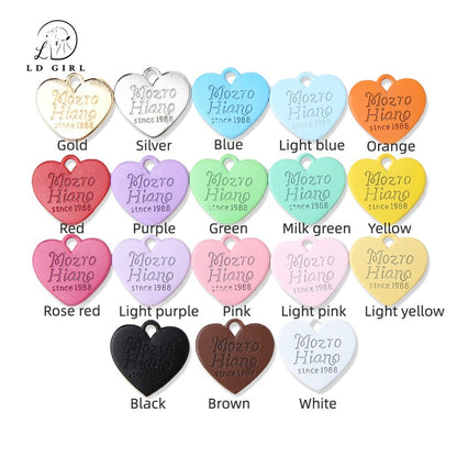 10Pcs Heart Charms, Colorful Metal Heart Pendant Mini Heart Shaped Charm for Jewelry Making Earring Bracelet Necklace Keychain DIY Accessories