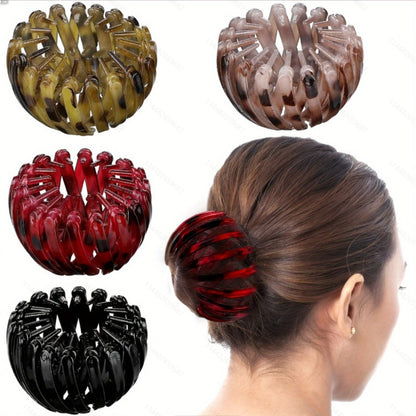 AUEAR, 7 Pack Birds Nest Magic Hair Clip, Hair Accessories for Women Ponytail Ties Bun Maker Scrunchies for Thick Thin Holders