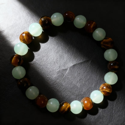 Rough stone bracelet, natural tiger's eye stone bracelet, green Dongling bracelet, high-end jewelry, unisexMoney  Attract Money, Good Luck,  Facilitating Business Negotiations, Boosting Wealth Accumulation, Aiding